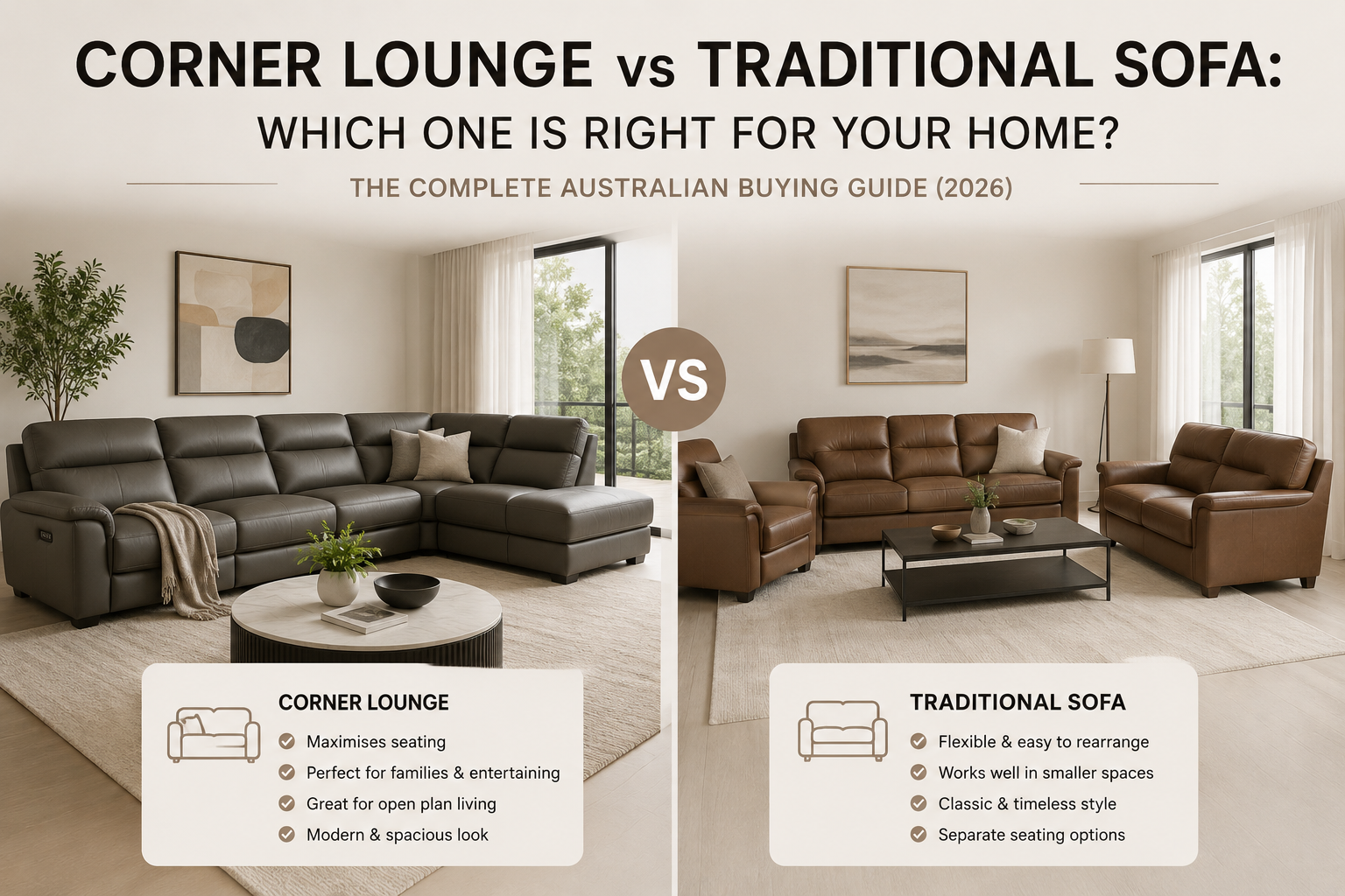 Corner Lounge vs Traditional Sofa: Which One Is Right for Your Home?