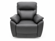 BAXTER LEATHER SINGLE ELECTRIC RECLINER-BLACK