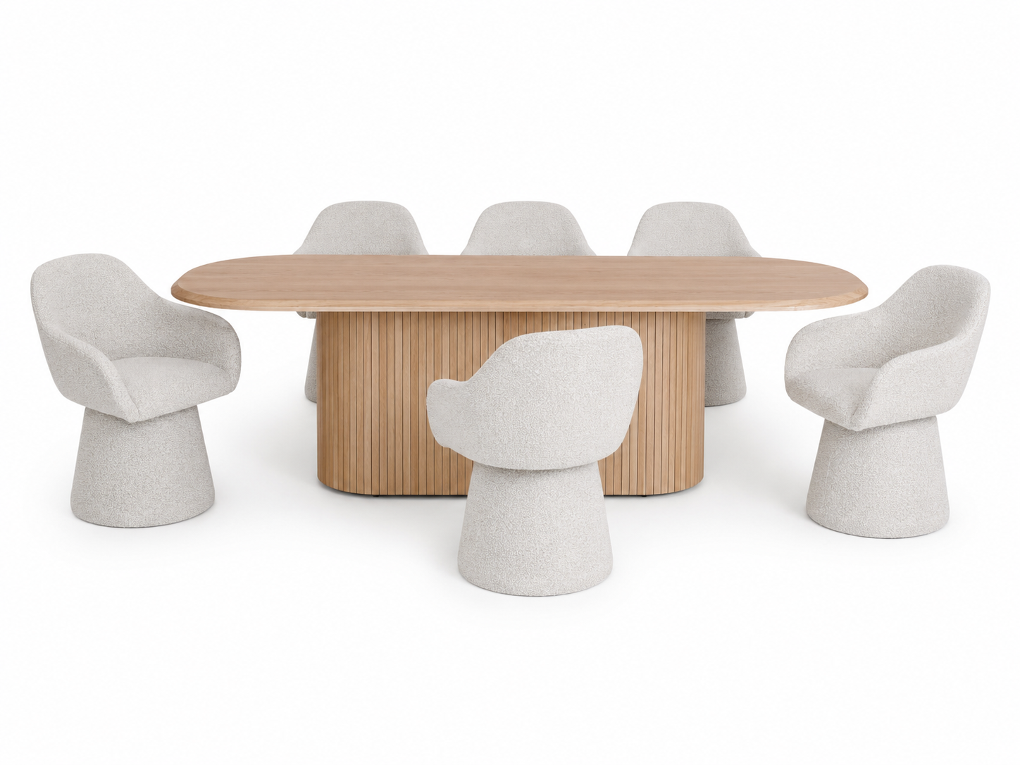 Bellano 220cm Natural Timber Dining Table