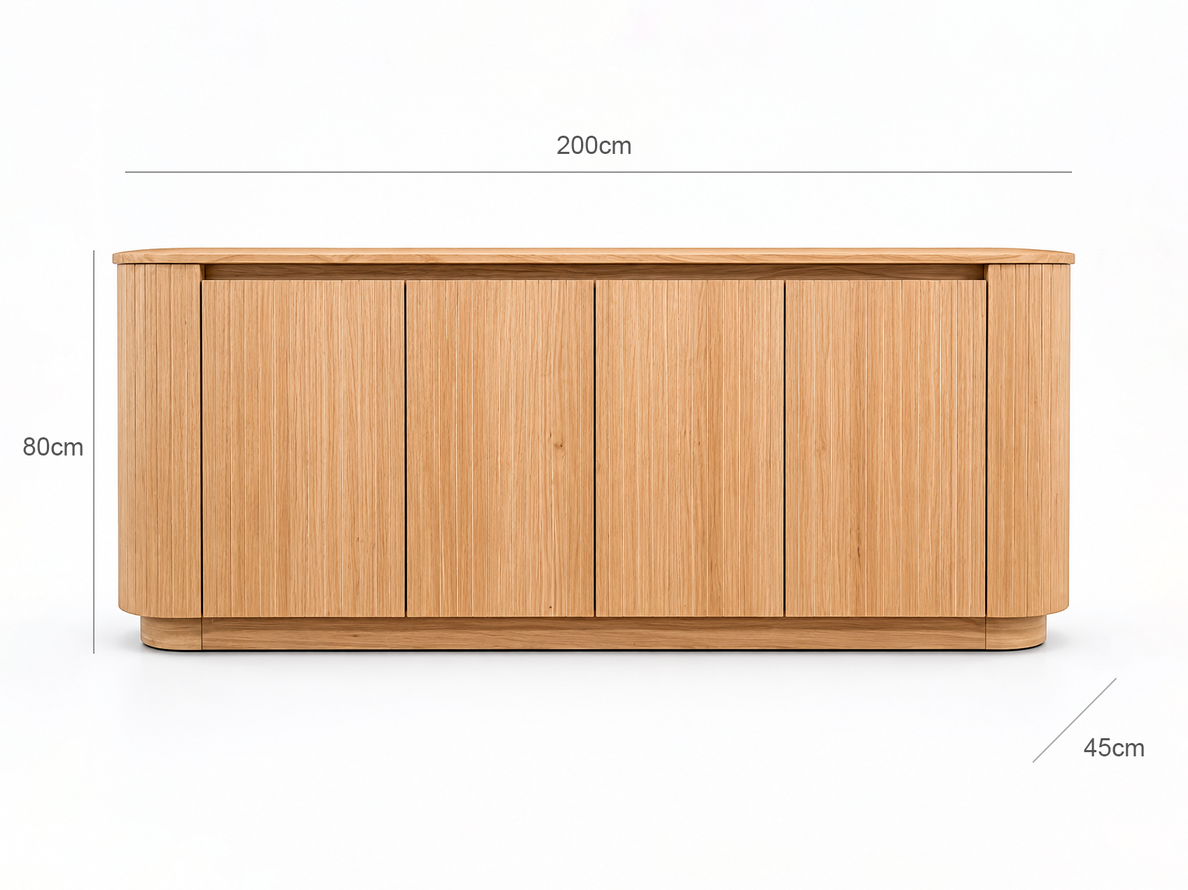 BELLANO BUFFET 200X45X80CM-NZ NATURAL ASH
