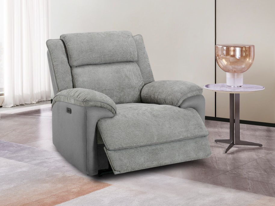 BROOKLYN 1 Seater Fabric Recliner Lounge