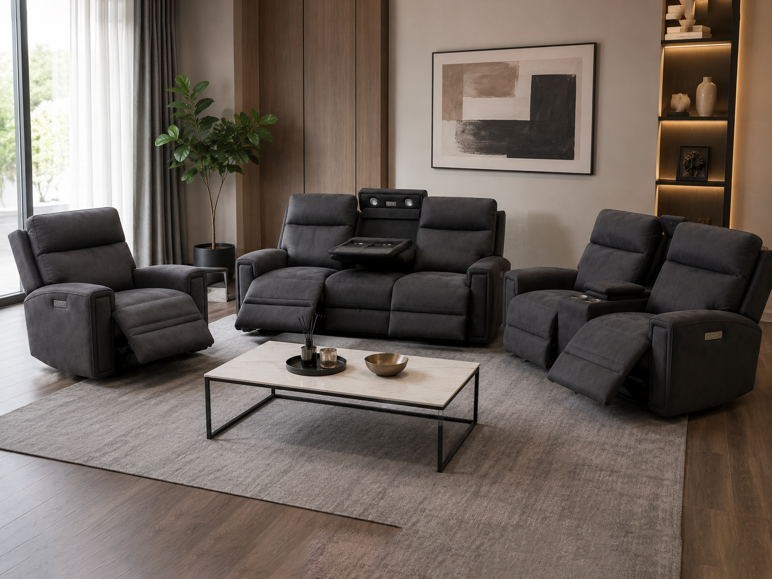 Bettington 1 Seater Farbric Electric Recliner