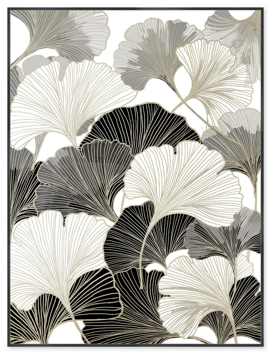 140x100CM Fan Flowers Framed Canvas