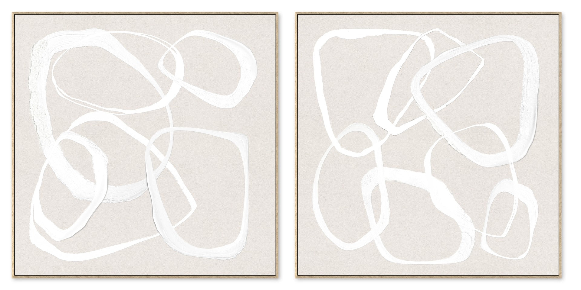 82x82CM 2/set Framed Canva Soft