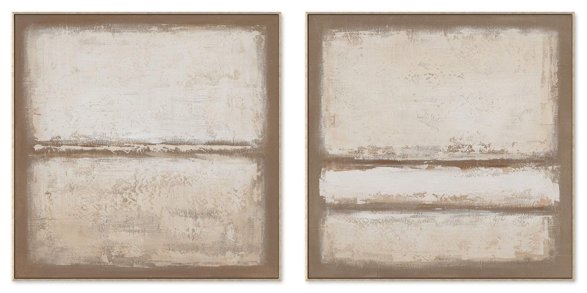 82x82CM 2/set Framed Canva Earthy