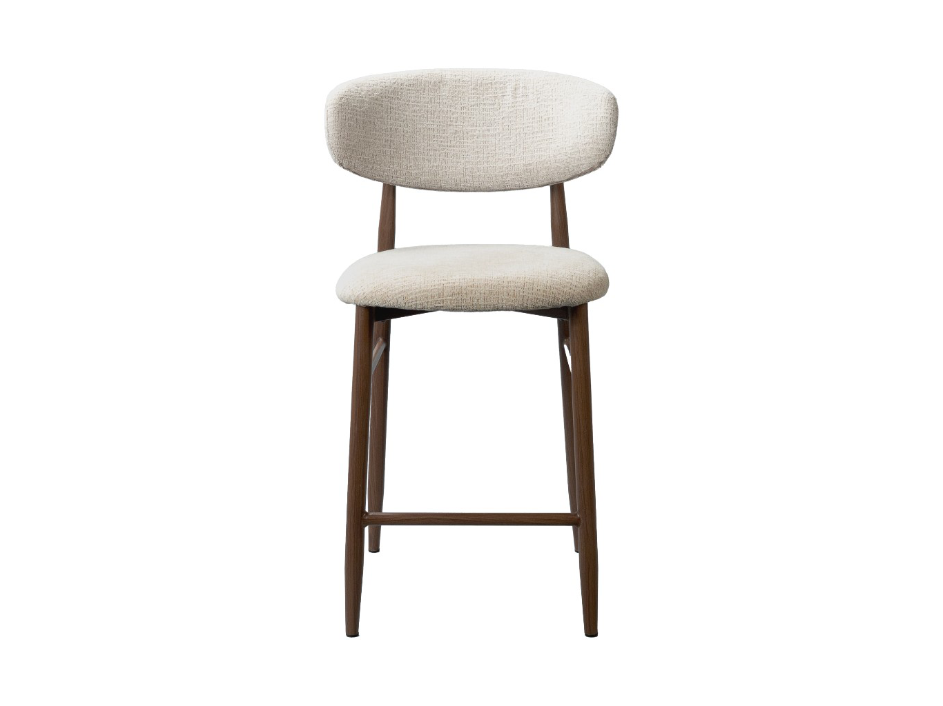 DALTON Bar Stool - Walnut & Beige