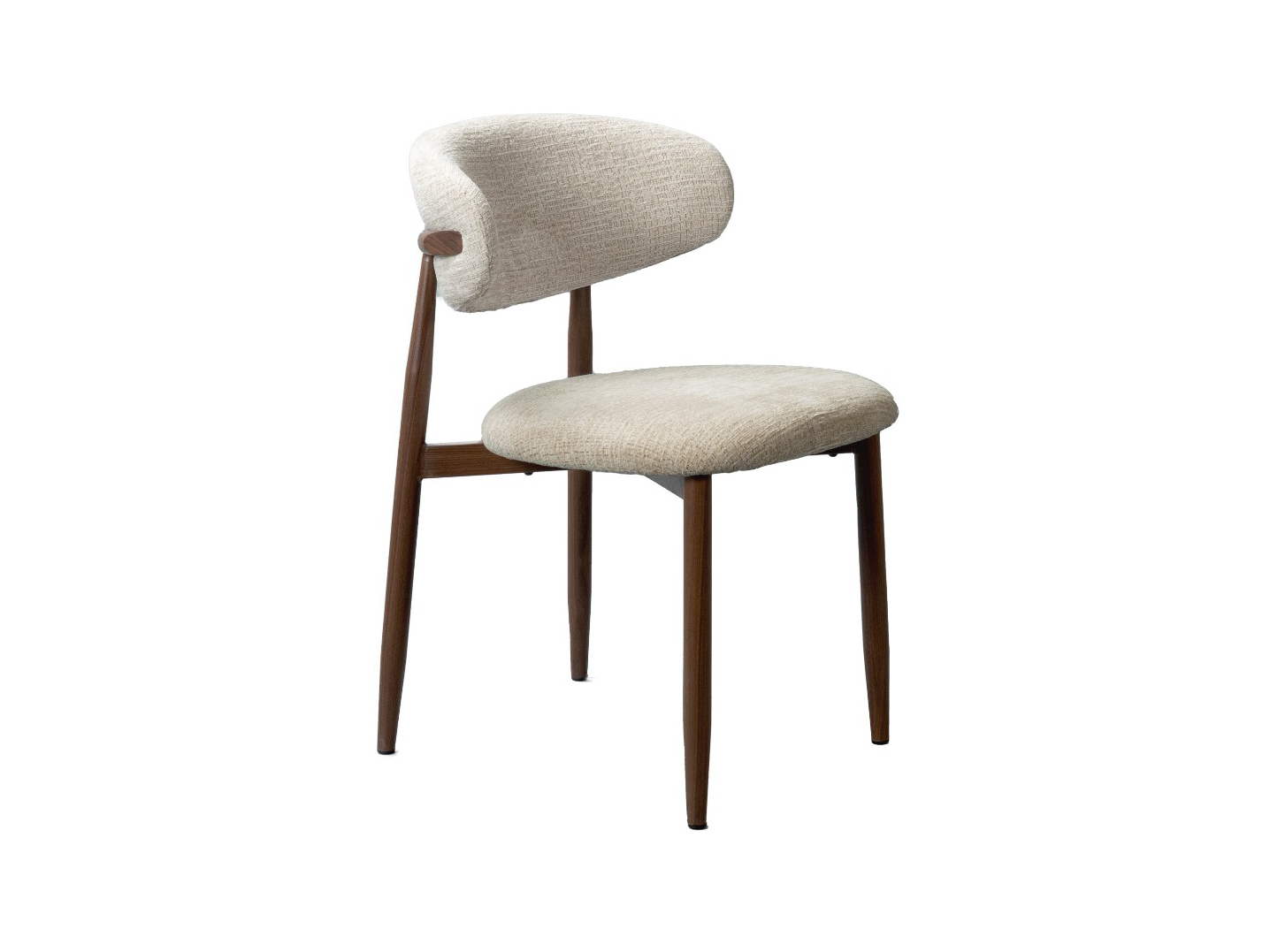 DALTON DINING CHAIR - Beige & Walnut
