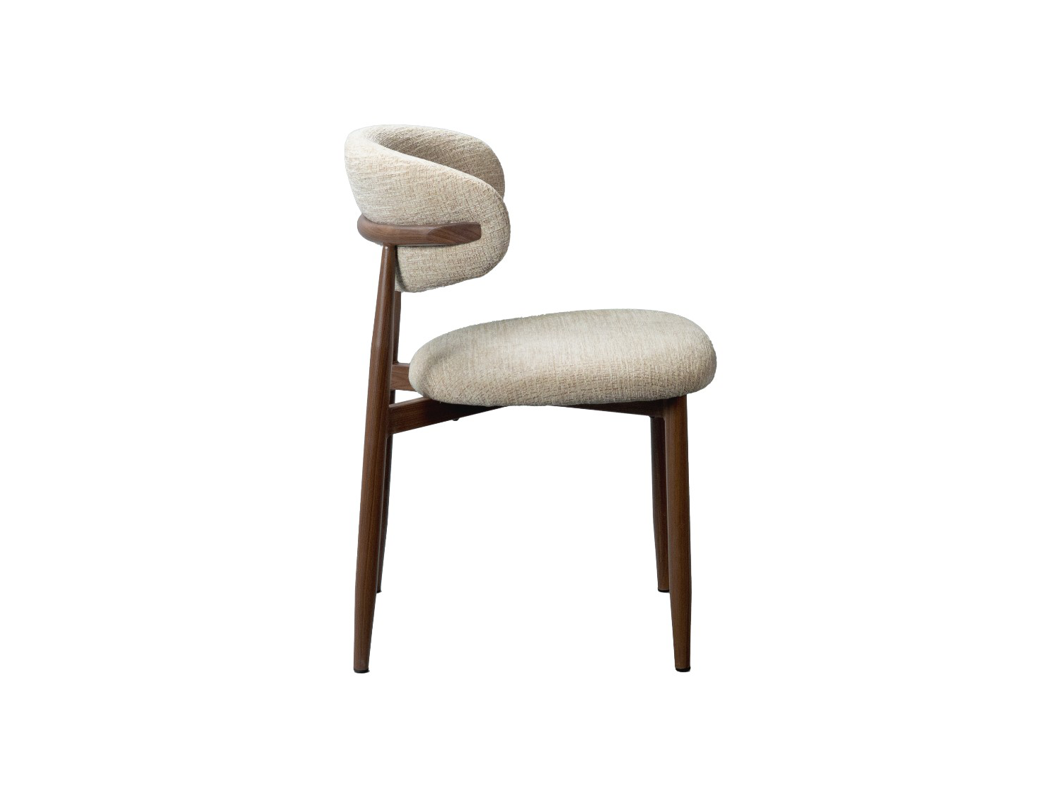 DALTON DINING CHAIR - Beige & Walnut