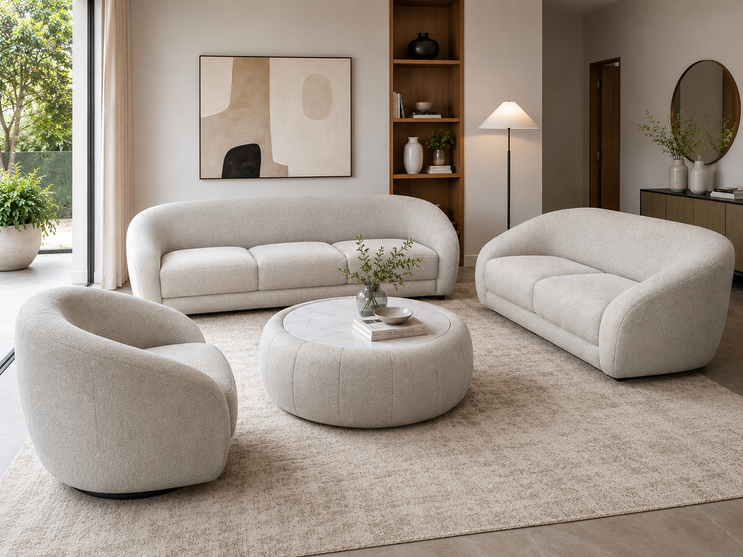 DOLCE 3 Seater Fabric Sofa