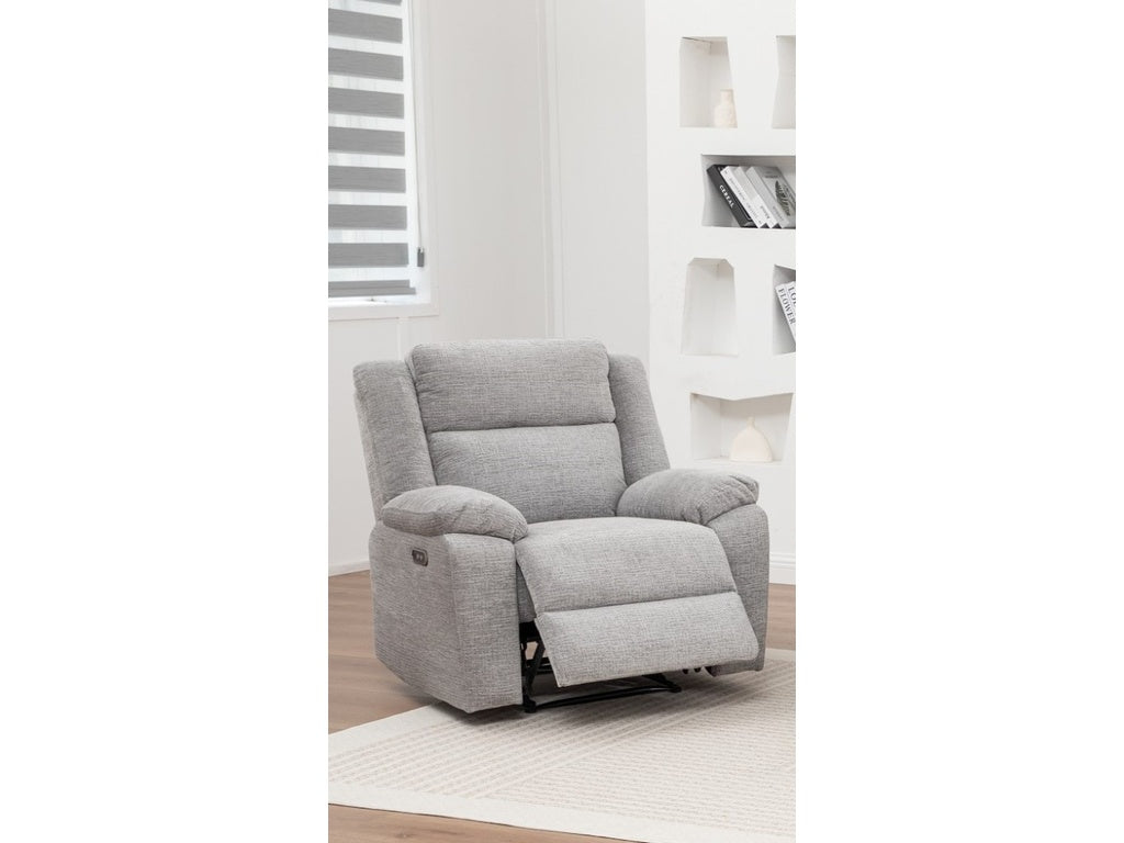 ELLISON 1 Seater Fabric Electric Recliner Lounge