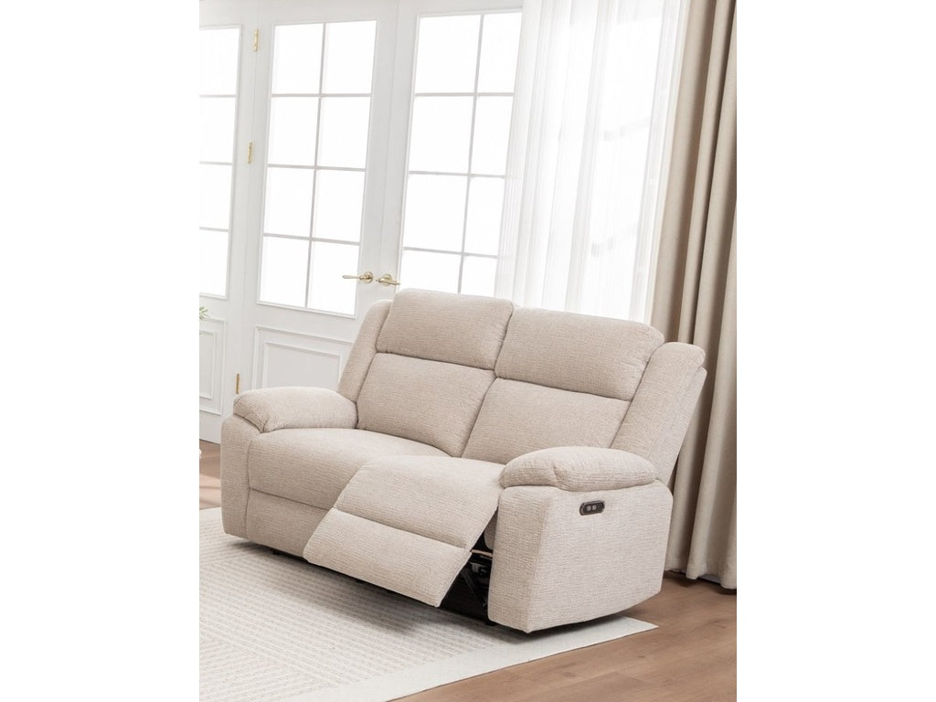 ELLISON 2 Seater Fabric Electric Recliner Lounge