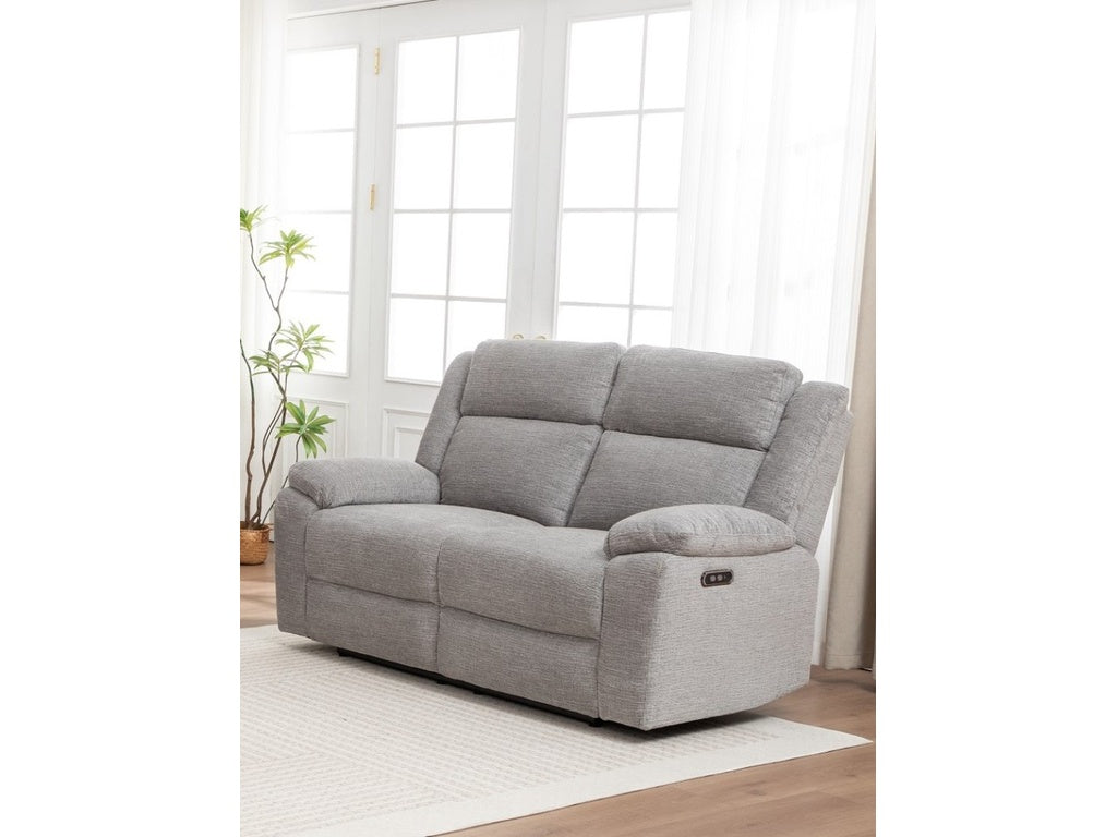 ELLISON 2 Seater Fabric Electric Recliner Lounge
