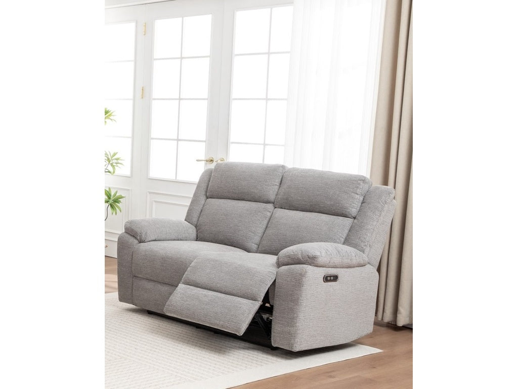 ELLISON 2 Seater Fabric Electric Recliner Lounge
