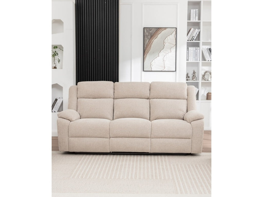 ELLISON 3 Seater Fabric Electric Recliner Lounge