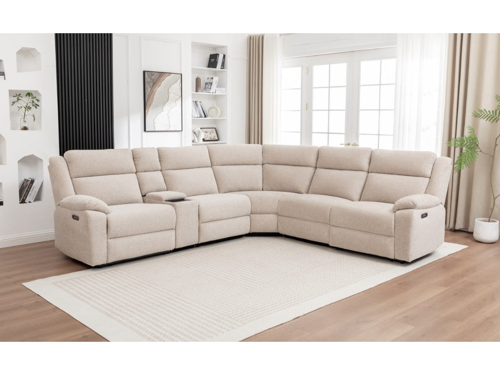 ELLISON Fabric Corner Electric Recliner Lounge