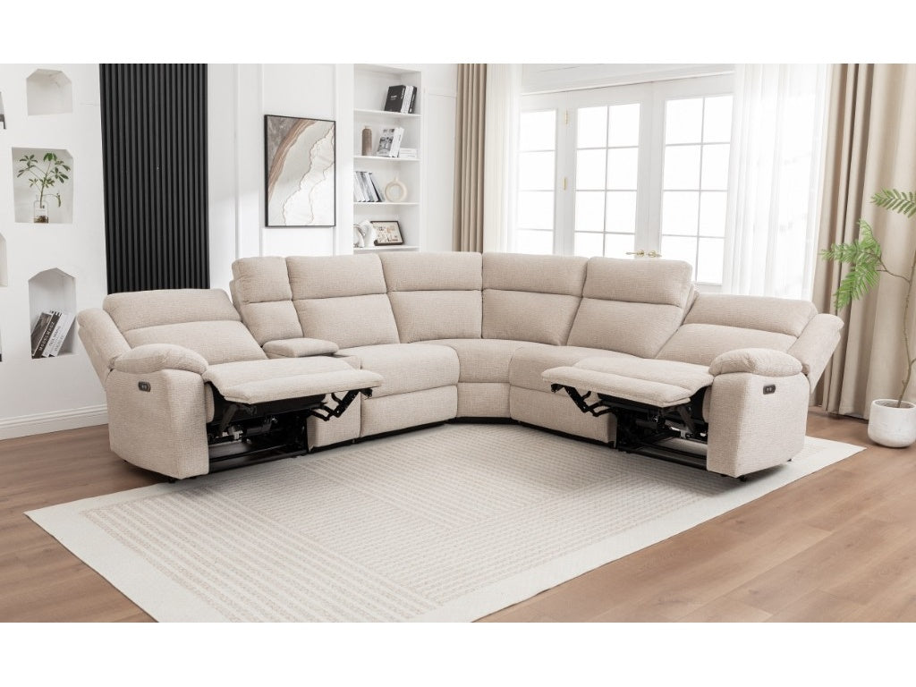 ELLISON Fabric Corner Electric Recliner Lounge