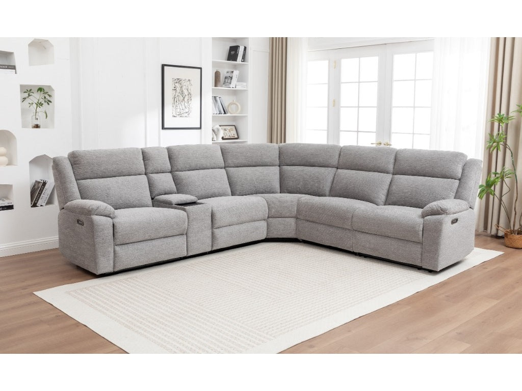 ELLISON Fabric Corner Electric Recliner Lounge