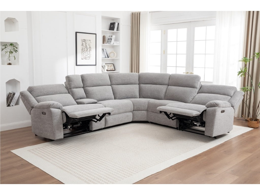 ELLISON Fabric Corner Electric Recliner Lounge