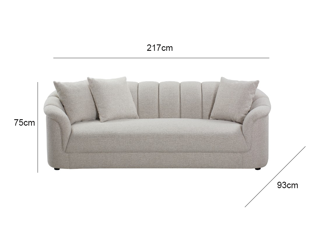 FLORENCE Fabric 3 Seater Sofa
