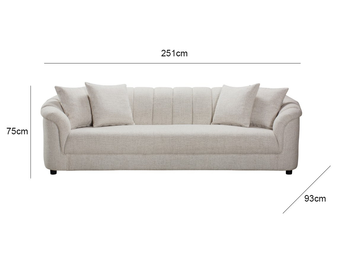 FLORENCE Fabric 4 Seater Sofa