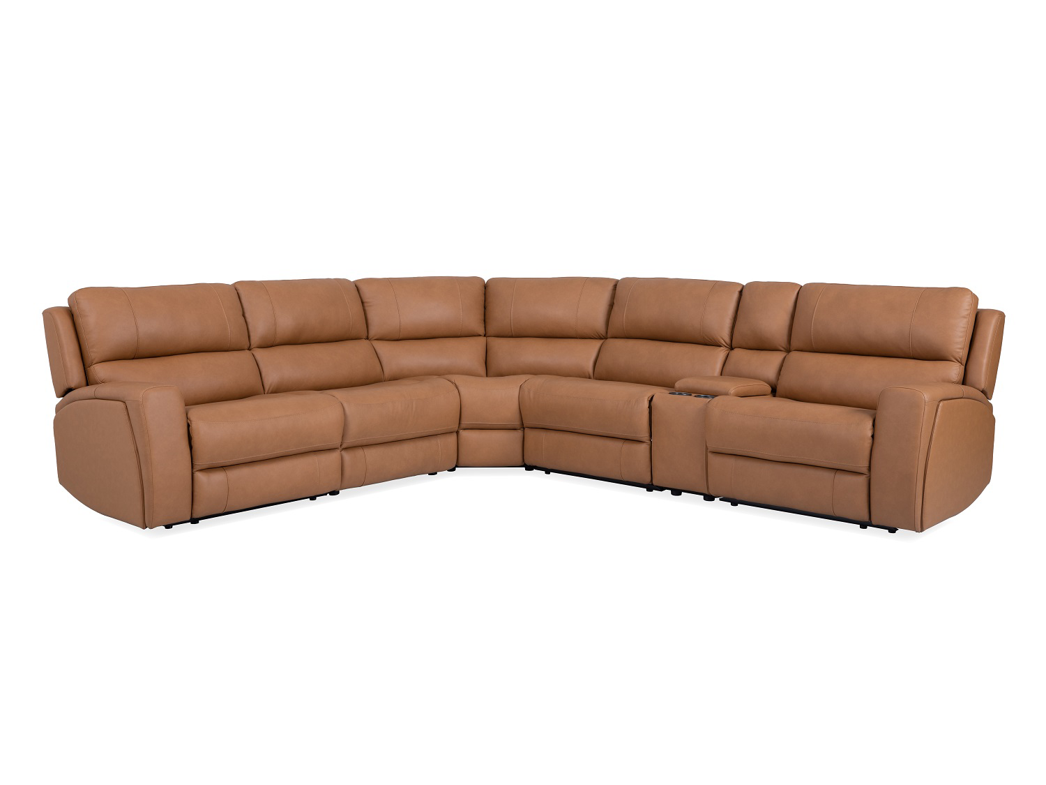 Glenmore Leather Corner Lounge with 3 Electric Recliner