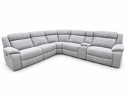 HUDSON Electric Fabric Corner Recliner Lounge