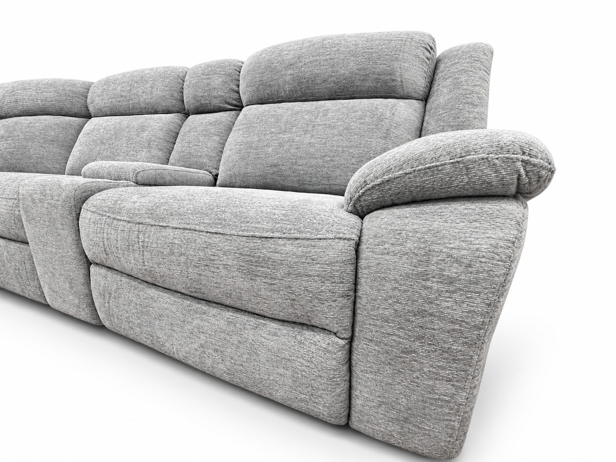 HUDSON Electric Fabric Corner Recliner Lounge