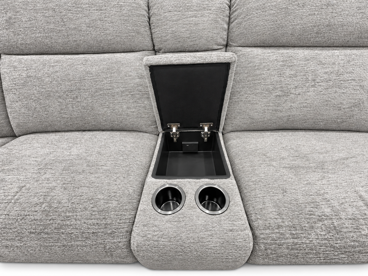 HUDSON Electric Fabric Corner Recliner Lounge