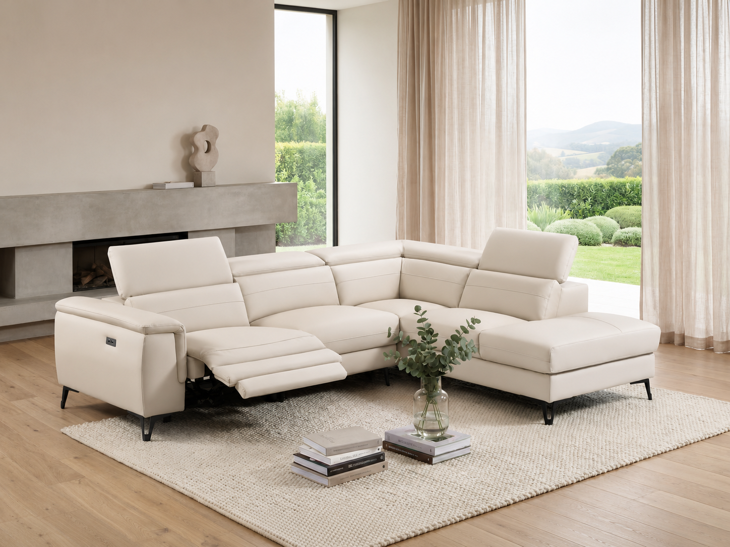 Jackson Leather Lounge with Terminal Chaise