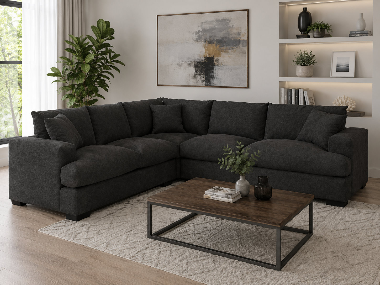 KENSLEY 2.5 Seater Corner Modular Lounge