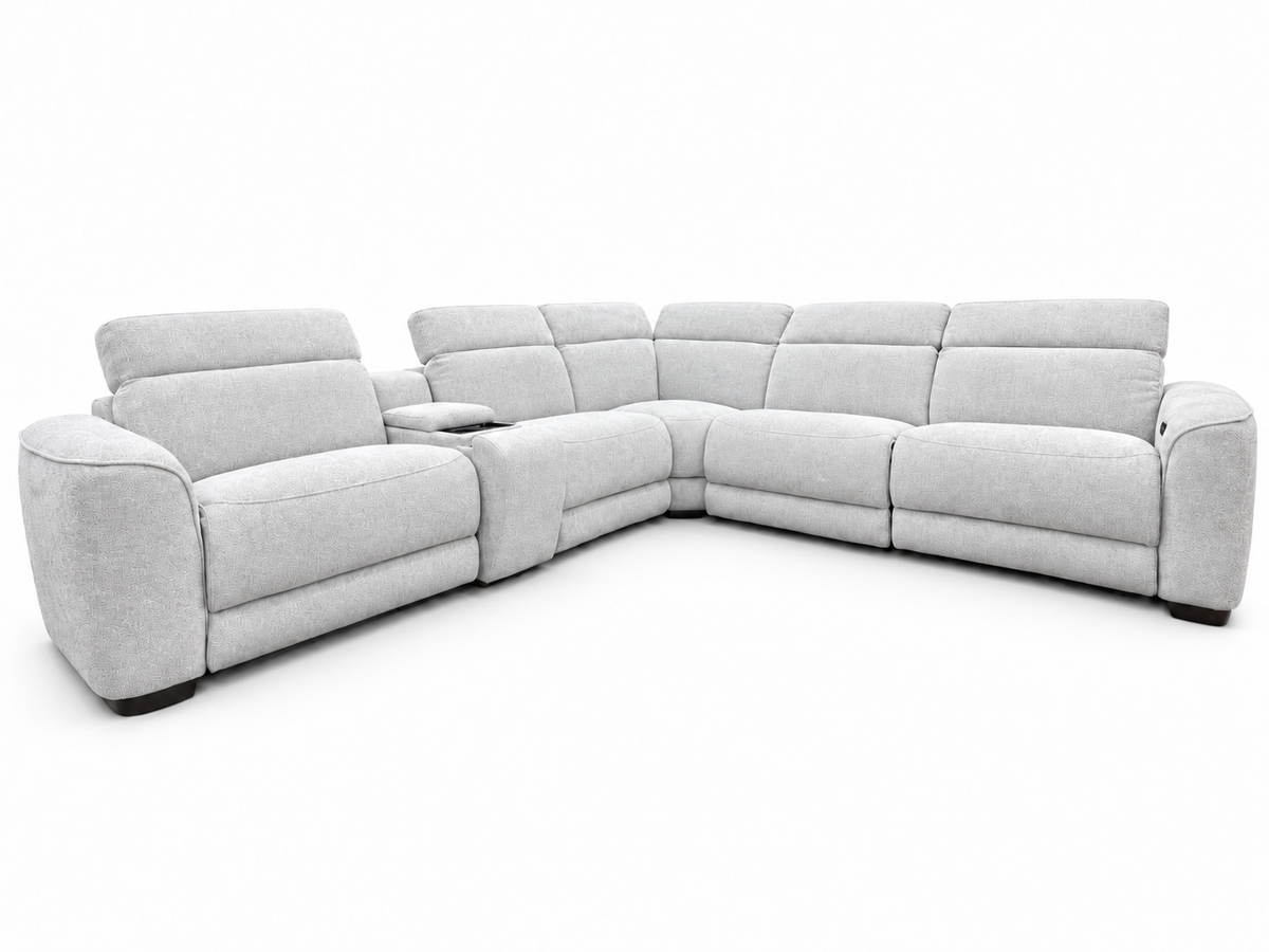 KINGSLEY Fabric Electric Recliner Corner Sofa