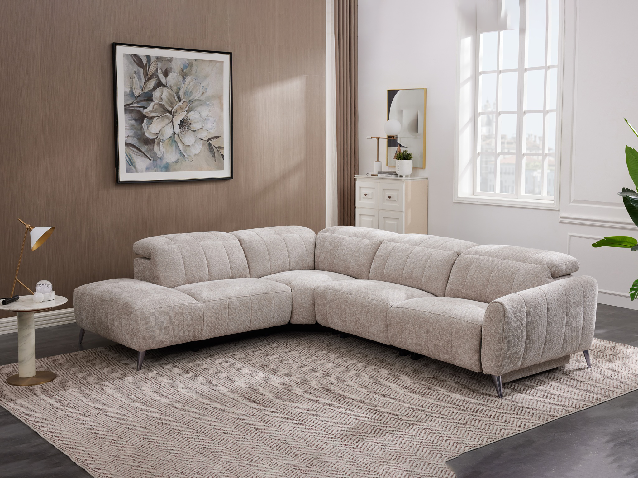 Lawson Fabric Electric Recliner with Terminal Chaise