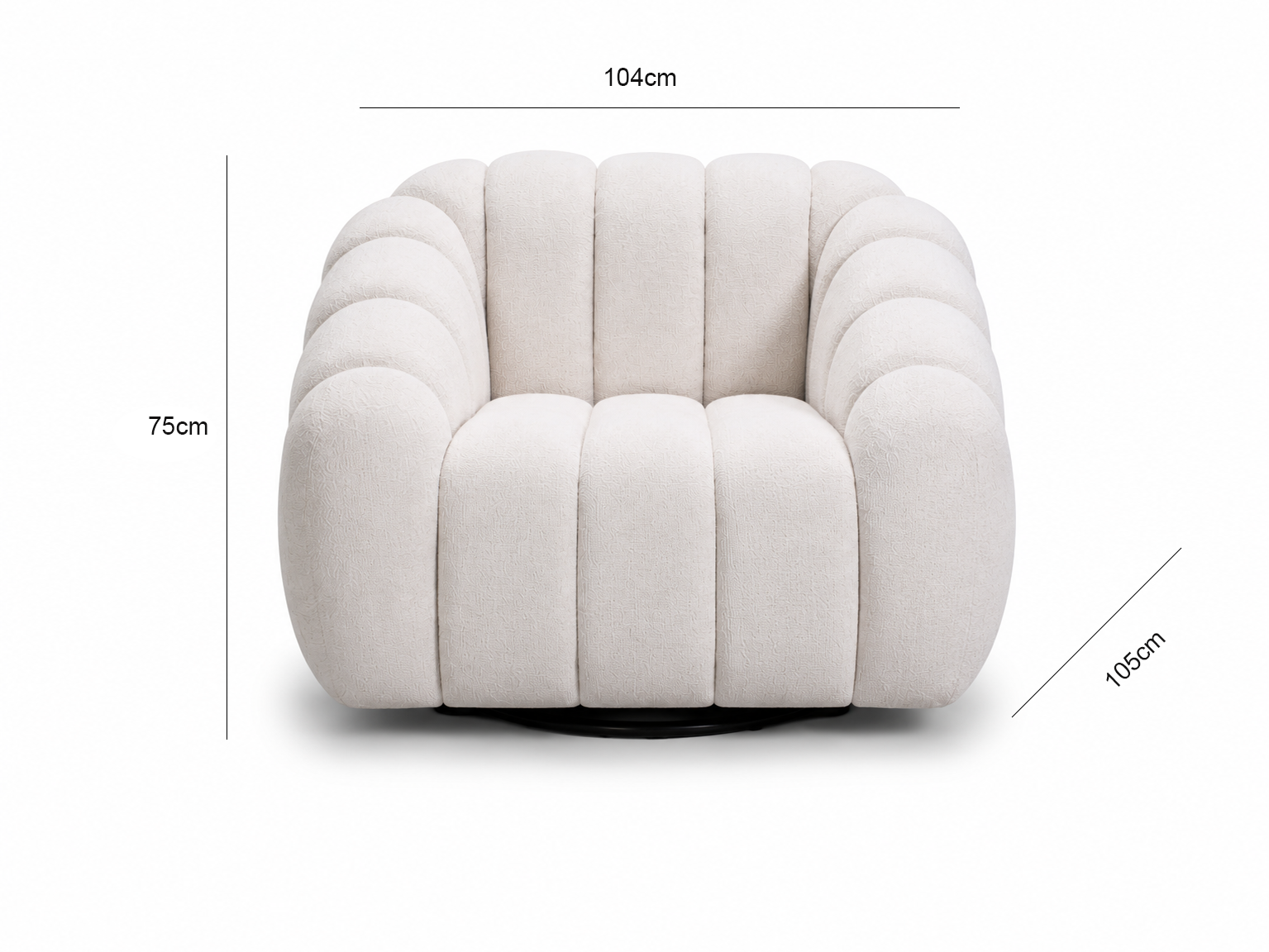 LUNA 1 Seater Swivel Sofa