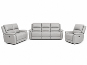 Madison Leather Electric Recliner Lounge Suite 6 Seaters