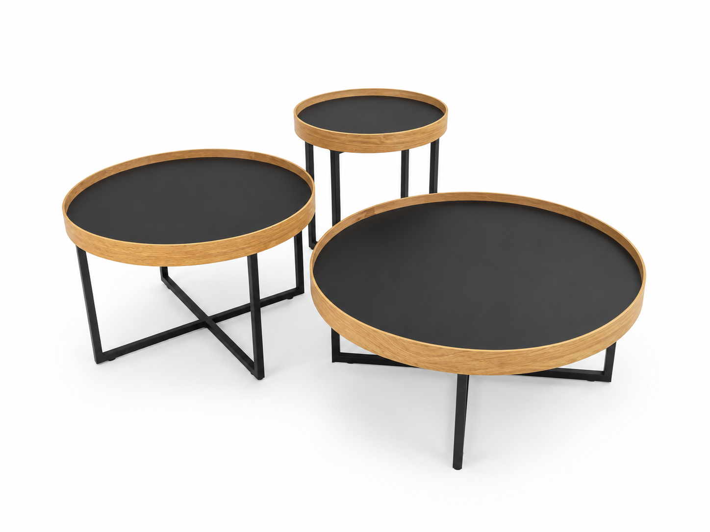 ORBIT 3 Pieces Coffee Table - Black