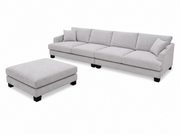 PRIMO Fabric 4 Seater Lounge with Ottoman