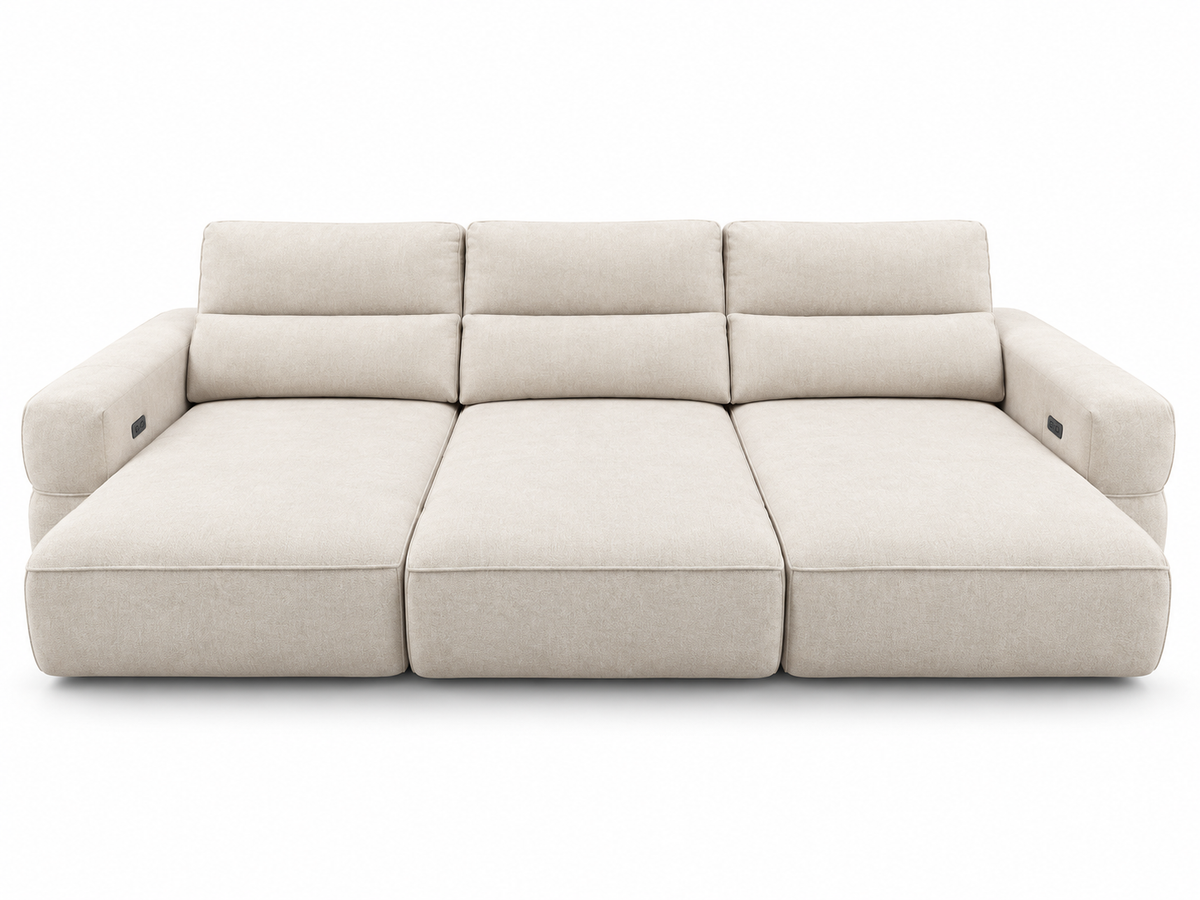 OSLO 3 Seater Fabric Electric Sliding Sofa