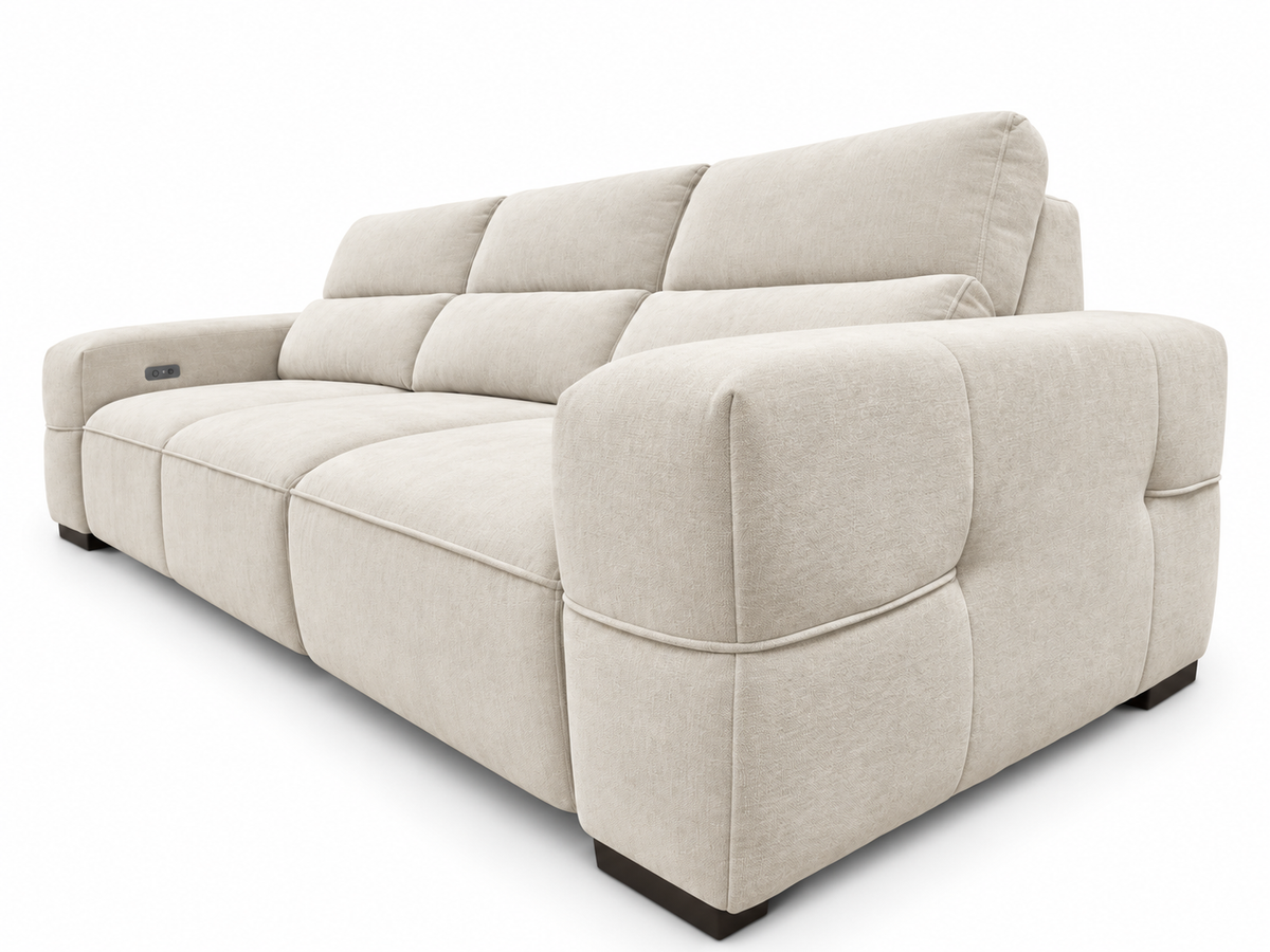 OSLO 3 Seater Fabric Electric Sliding Sofa