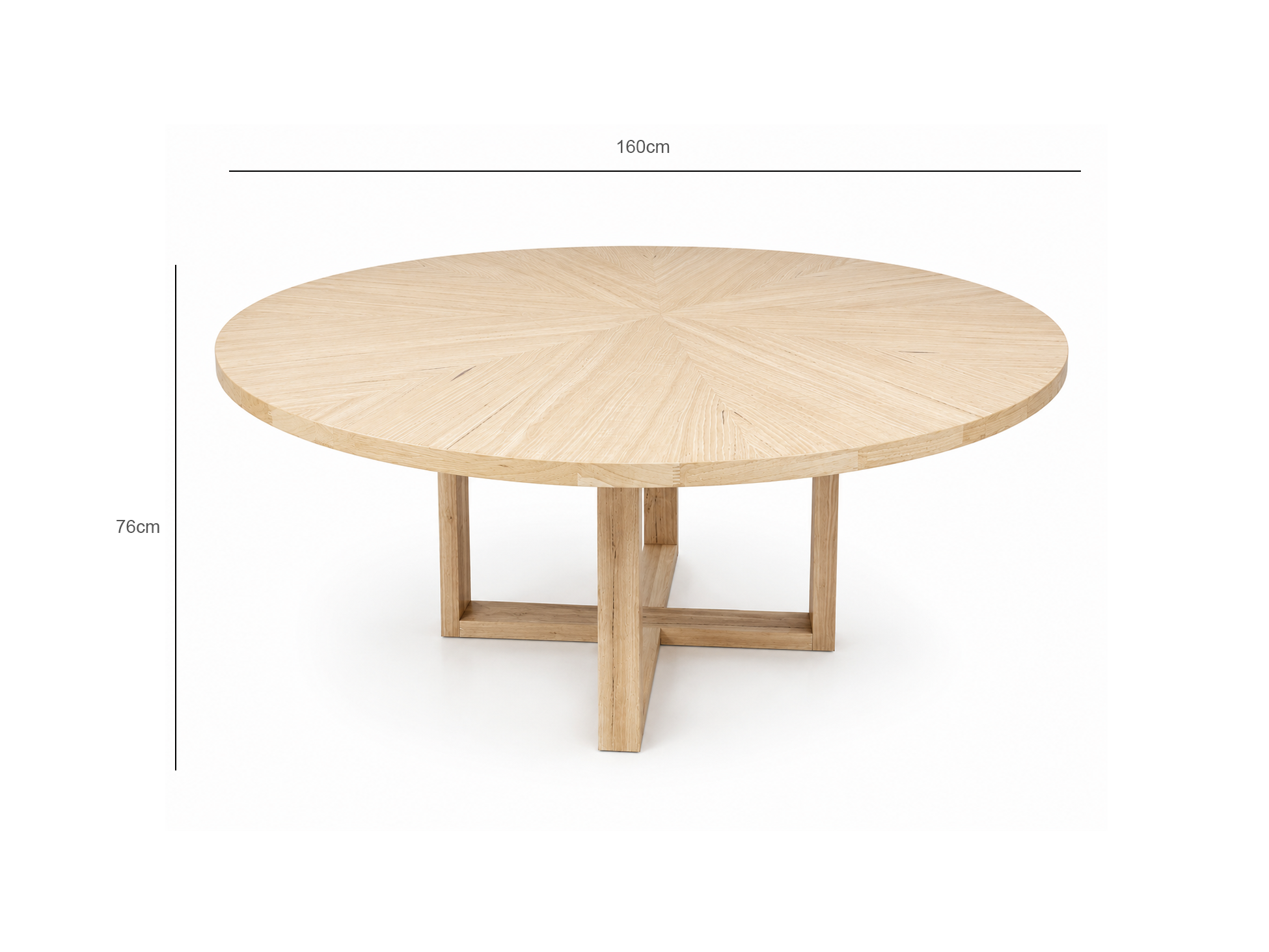 QUINTO RND DIN TABLE 160DIAX76CMNATURAL