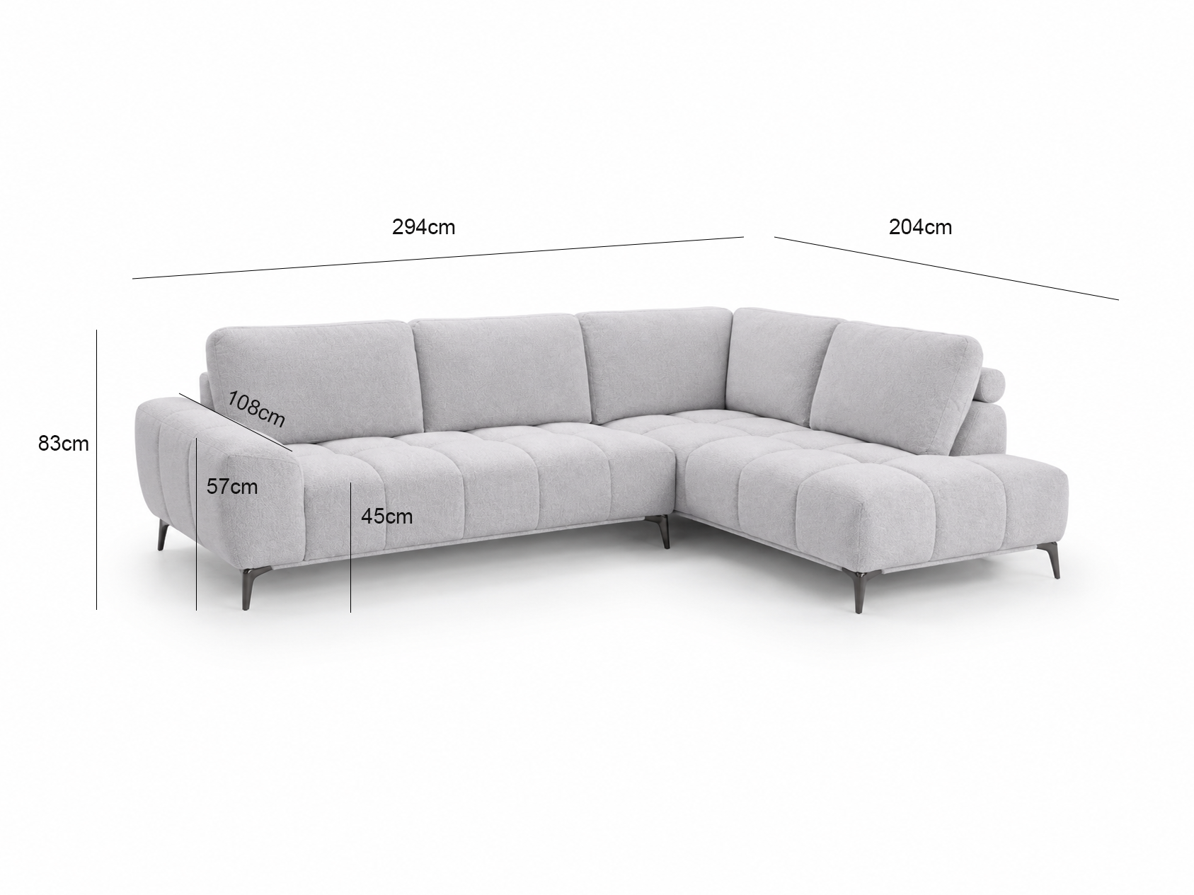 PORTIVA Corner Lounge RHF Chaise