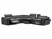 Portland Leather Corner Lounge with Electric Recliner