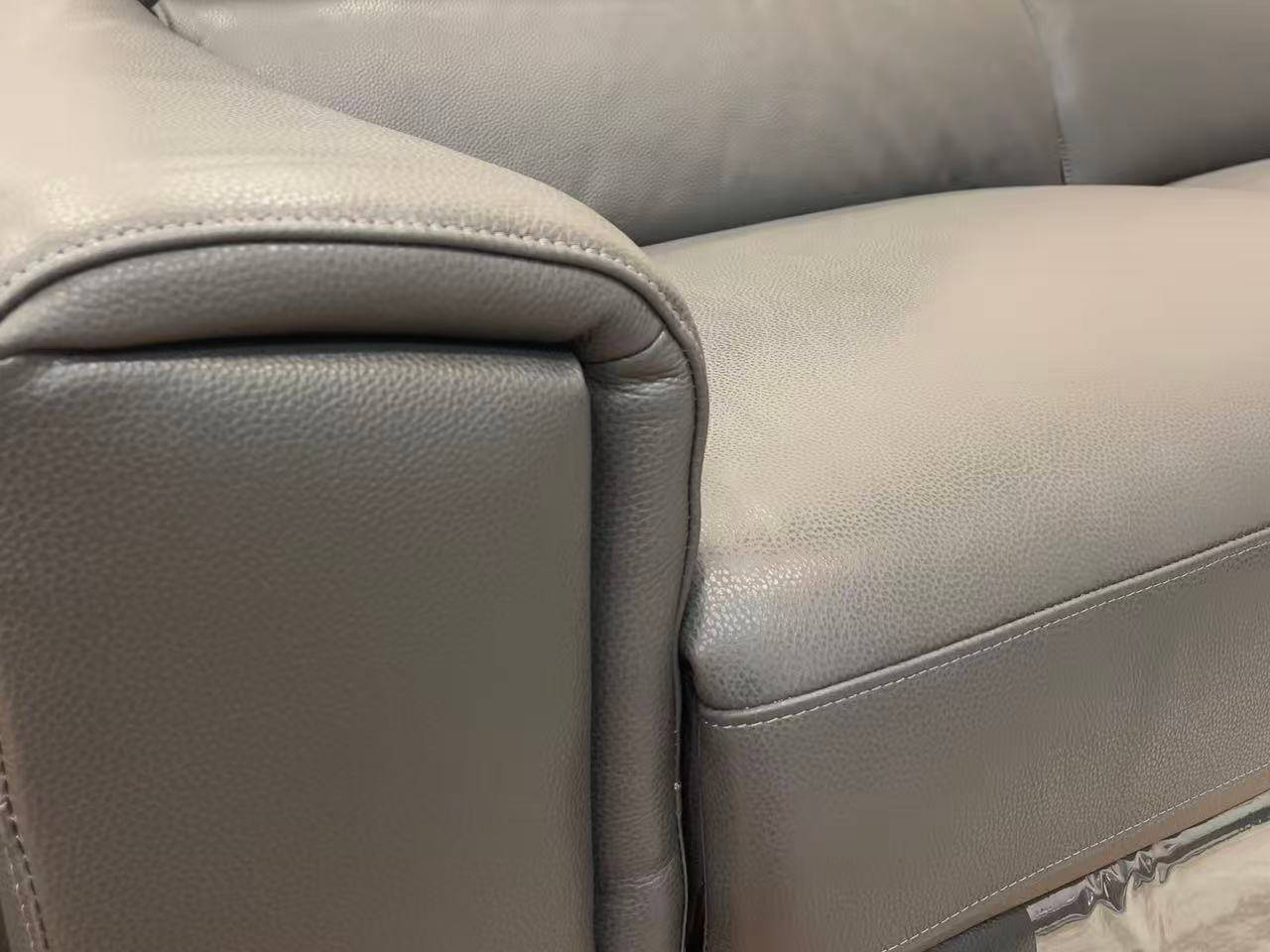 Portland Leather Corner Lounge with Electric Recliner