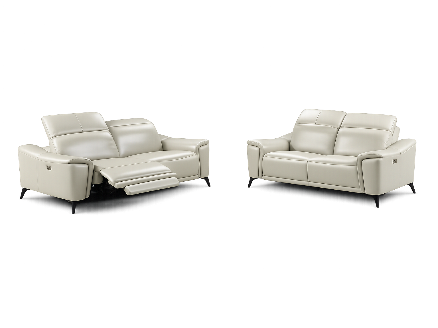 Stanley 2.5 Seater & 2 Seater Leather Sofa Suite with Electric Recliner
