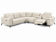 Stanley Leather Corner Lounge with Electric Recliner