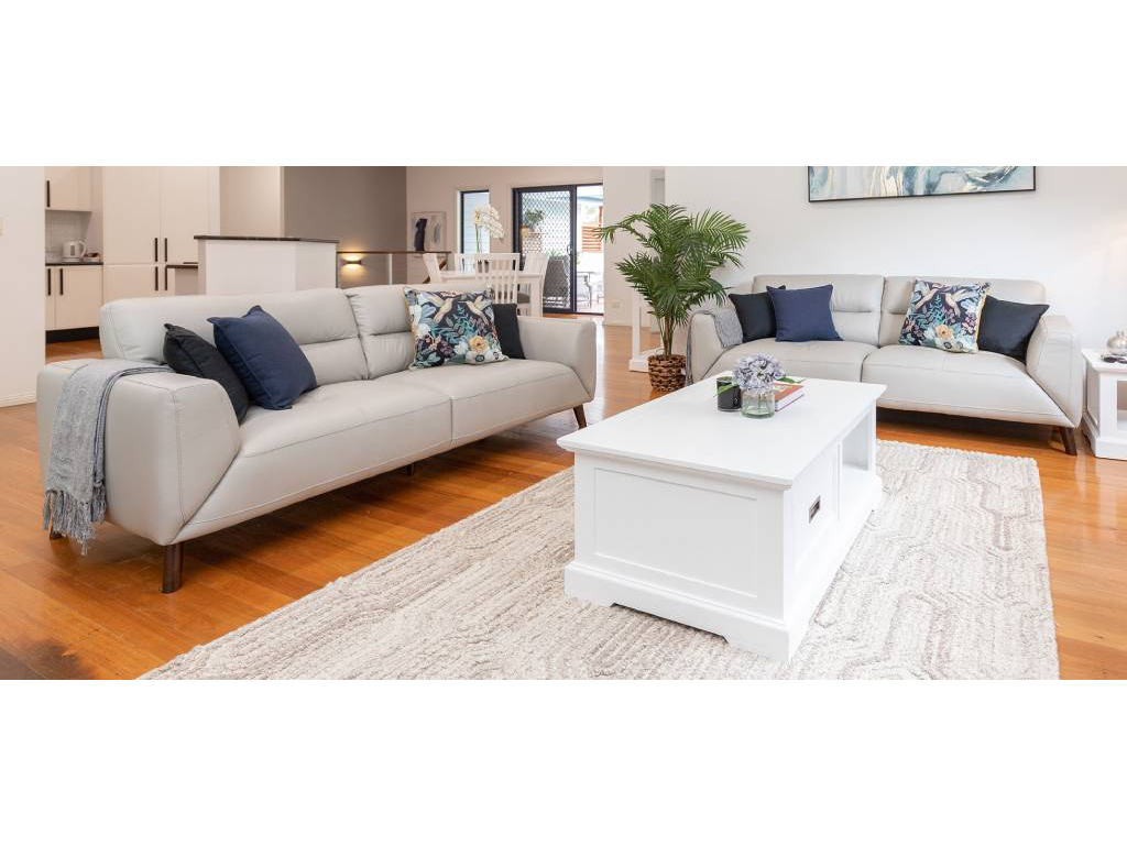 TORINO 3+2 Seater Leather Lounge Suite