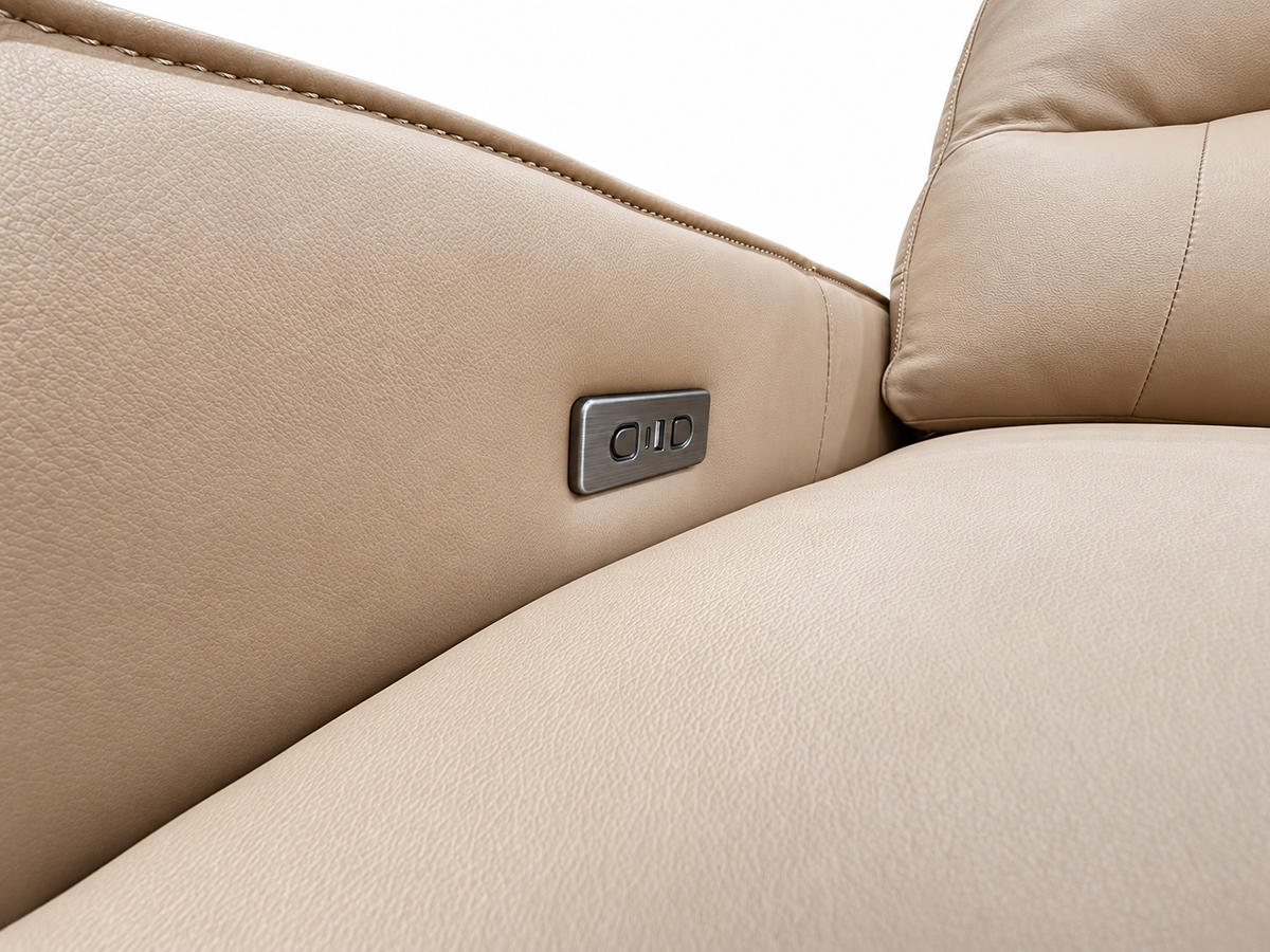 VERONA 3 Seater Leather Electric Sliding Sofa