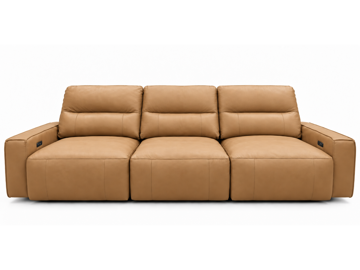 VERONA 3 Seater Leather Electric Sliding Sofa