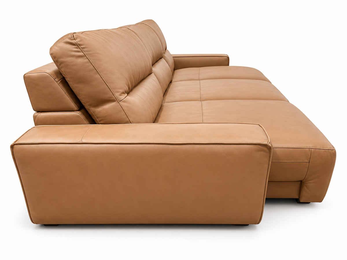 VERONA 3 Seater Leather Electric Sliding Sofa