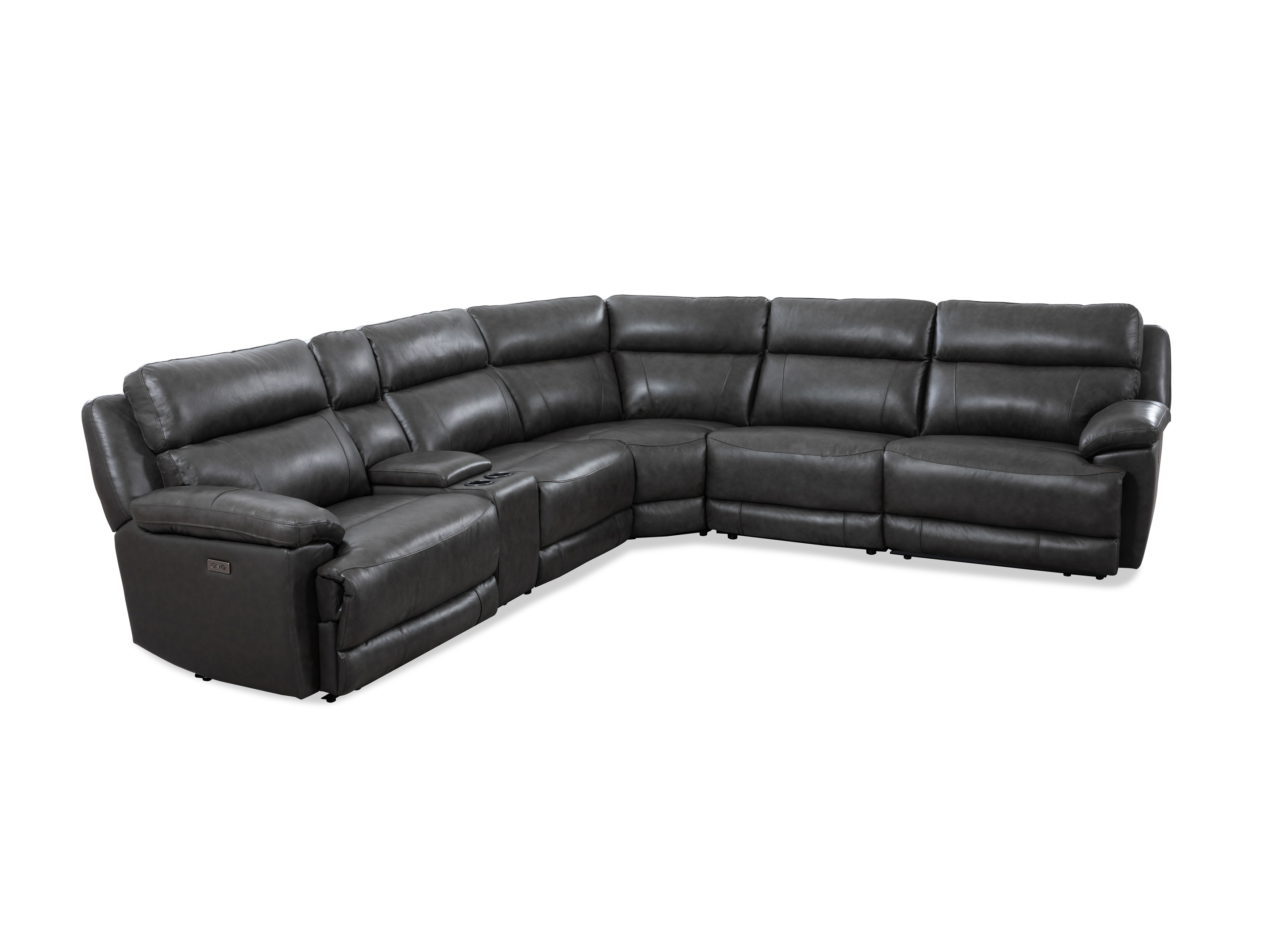 Woolwich Leather Corner Lounge with Electric Recliner