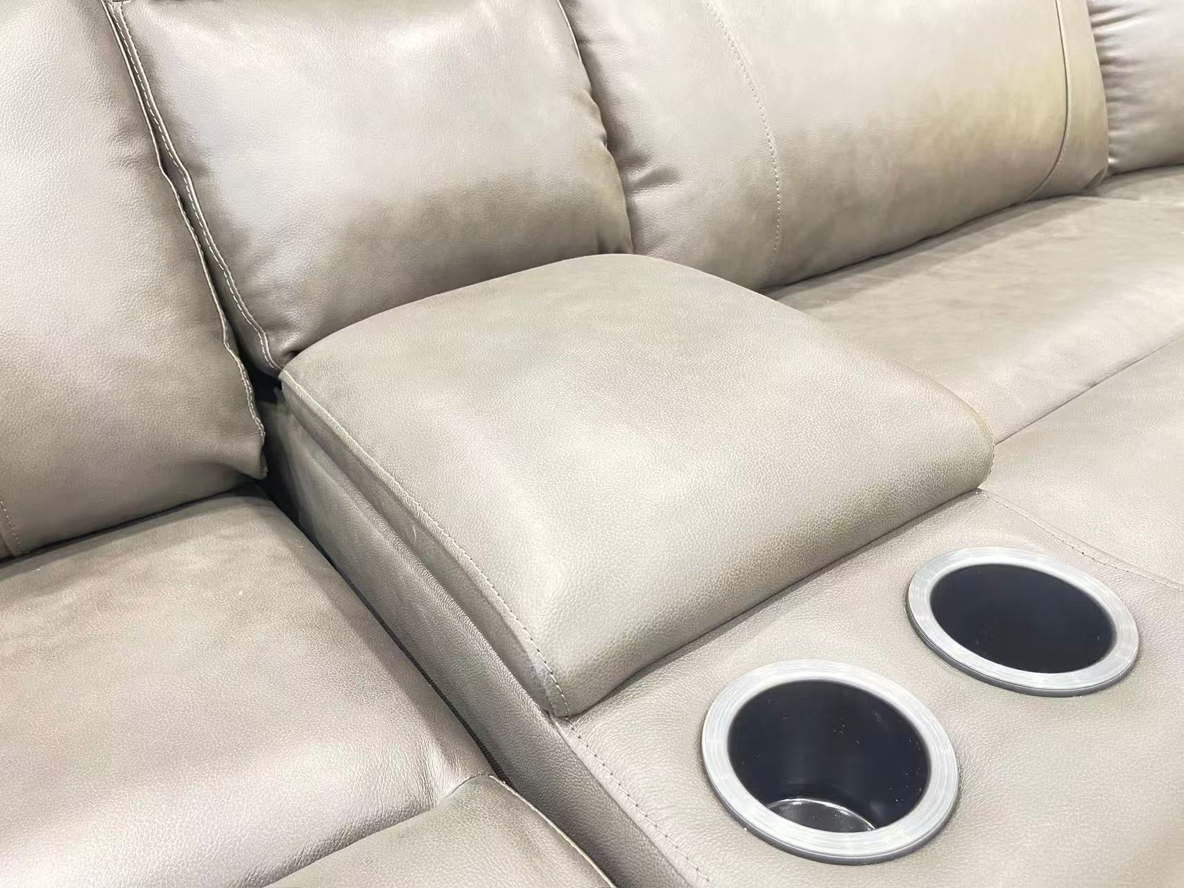 Woolwich Leather Corner Lounge with Electric Recliner